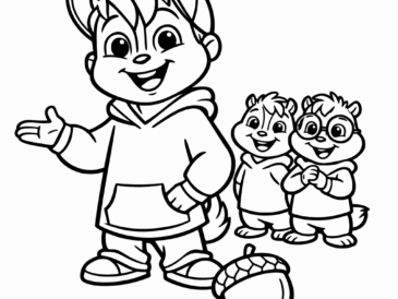 Kolorowanka Alvin I Wiewiórki