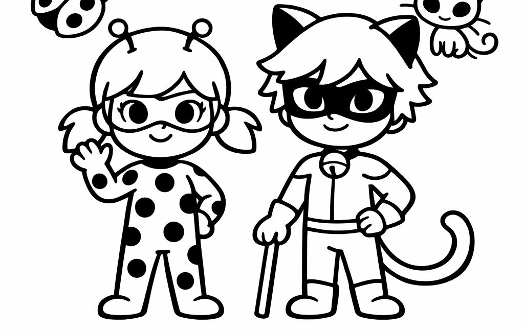 Kolorowanka Biedronki I Czarnego Kota