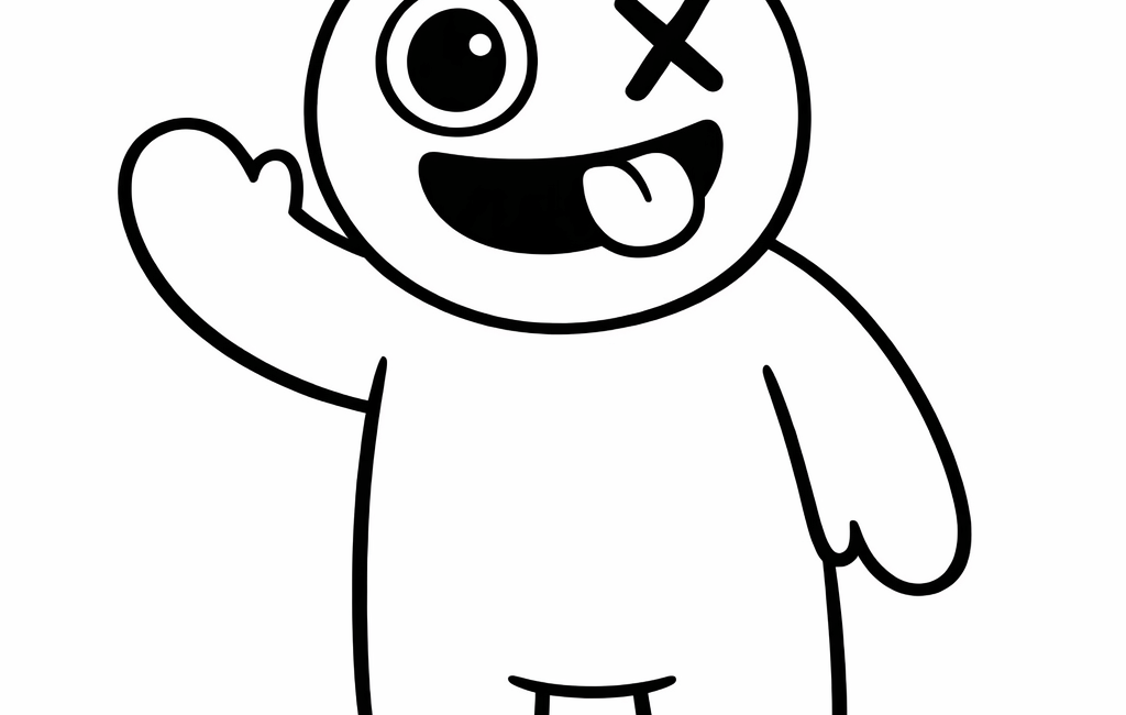 Kolorowanka Blue Rainbow Friends