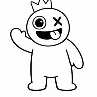 Kolorowanka Blue Rainbow Friends