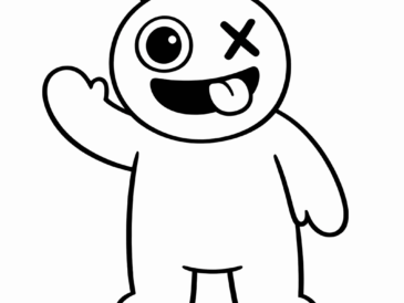 Kolorowanka Blue Rainbow Friends