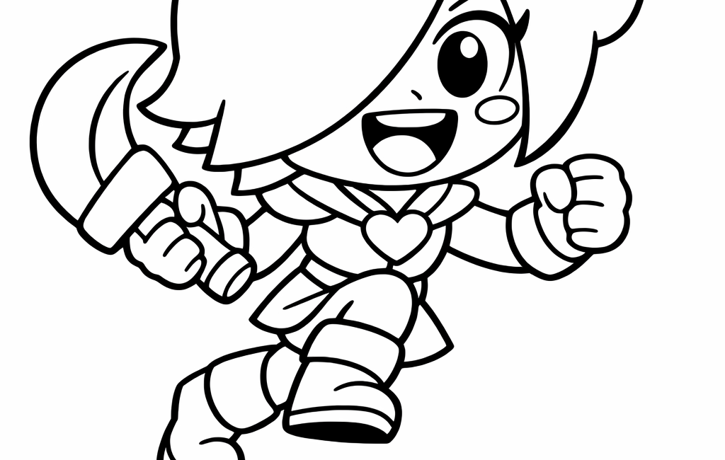 Kolorowanka Brawl Stars Colette