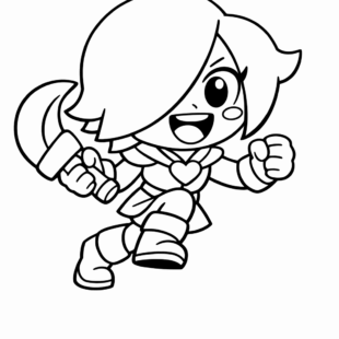 Kolorowanka Brawl Stars Colette