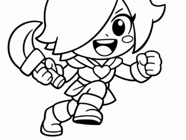 Kolorowanka Brawl Stars Colette