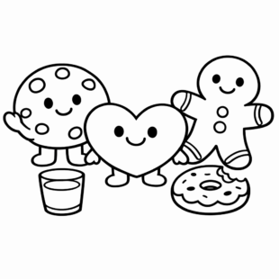 Kolorowanka Ciasteczka