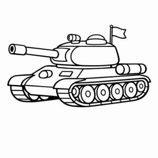 Kolorowanka Czołg Rudy 102