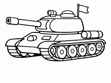 Kolorowanka Czołg Rudy 102