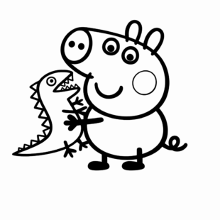 Kolorowanka George Świnka Peppa