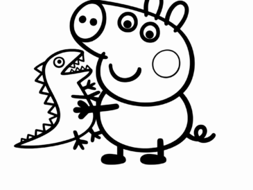 Kolorowanka George Świnka Peppa