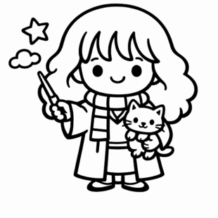 Kolorowanka Harry Potter Hermiona