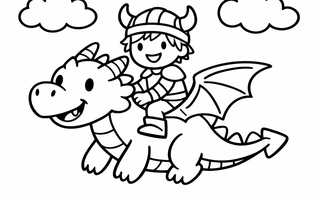 Kolorowanka Jeźdźcy Smoków