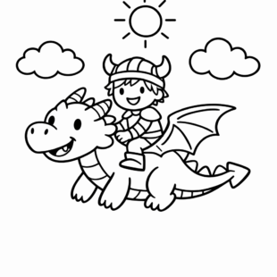 Kolorowanka Jeźdźcy Smoków