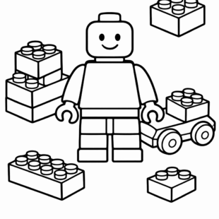 Kolorowanka Klocki Lego