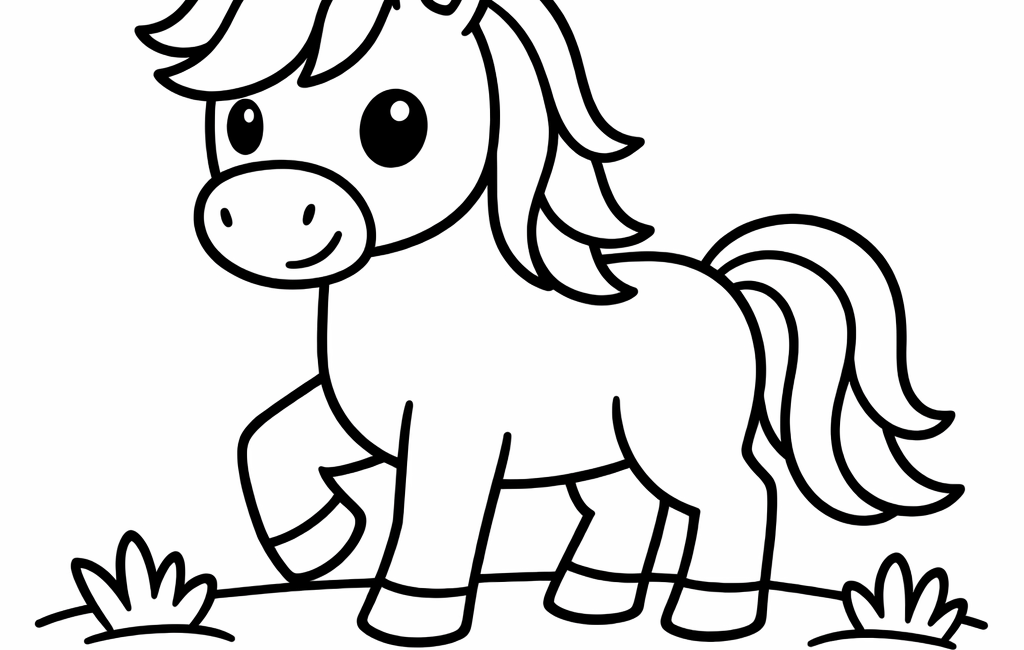 Kolorowanka Koń Mustang