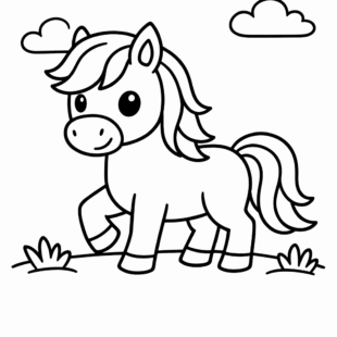 Kolorowanka Koń Mustang