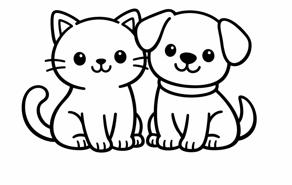 Kolorowanka Koty I Psy