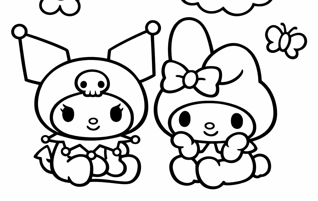 Kolorowanka Kuromi I My Melody