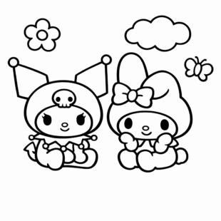 Kolorowanka Kuromi I My Melody