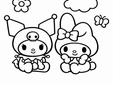 Kolorowanka Kuromi I My Melody