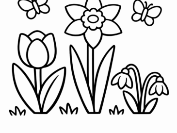Kolorowanka Kwiaty Wiosenne