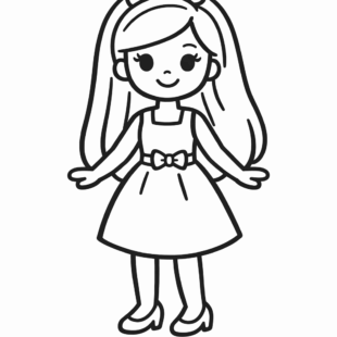 Kolorowanka Lalka Barbie