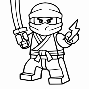 Kolorowanka Lego Ninjago Jay