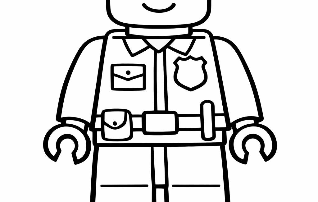 Kolorowanka Lego Policjant