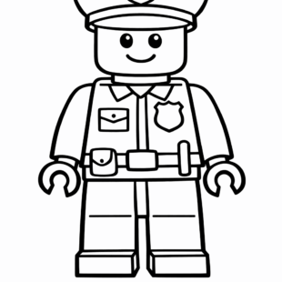 Kolorowanka Lego Policjant