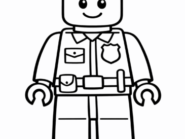 Kolorowanka Lego Policjant
