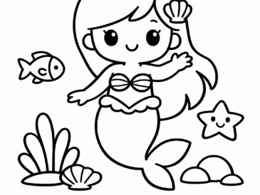 Kolorowanka Mała Syrenka