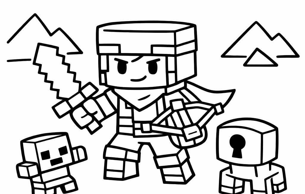 Kolorowanka Minecraft Dungeons