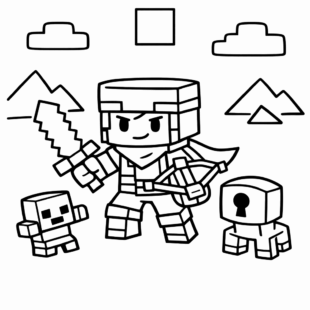 Kolorowanka Minecraft Dungeons