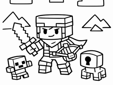 Kolorowanka Minecraft Dungeons