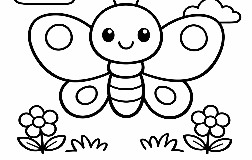 Kolorowanka Motyl Rysunek