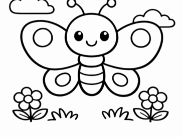 Kolorowanka Motyl Rysunek