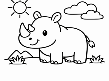 Kolorowanka Nosorożec