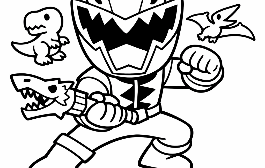 Kolorowanka Power Rangers Dino Fury