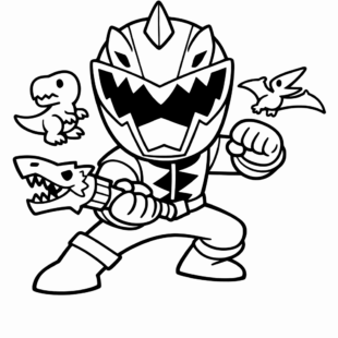 Kolorowanka Power Rangers Dino Fury