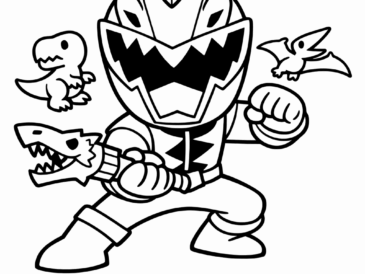 Kolorowanka Power Rangers Dino Fury