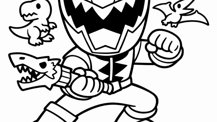 Kolorowanka Power Rangers Dino Fury