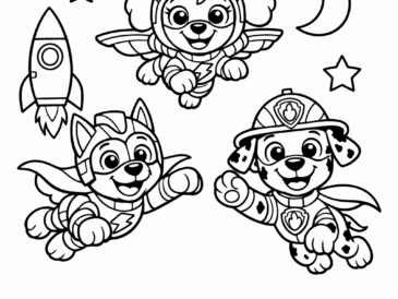 Kolorowanka Psi Patrol Kosmopieski
