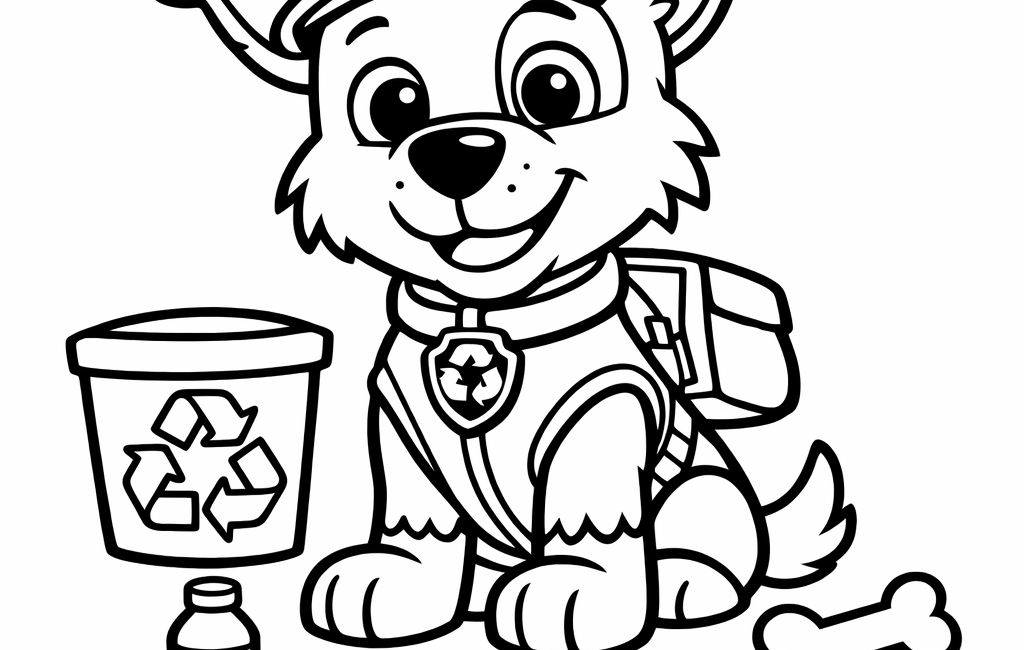 Kolorowanka Psi Patrol Rocky