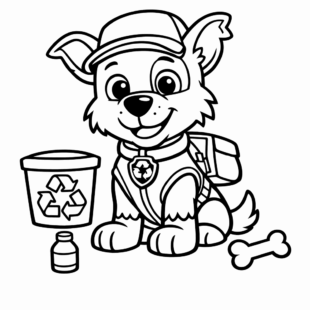 Kolorowanka Psi Patrol Rocky