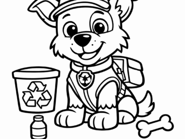 Kolorowanka Psi Patrol Rocky