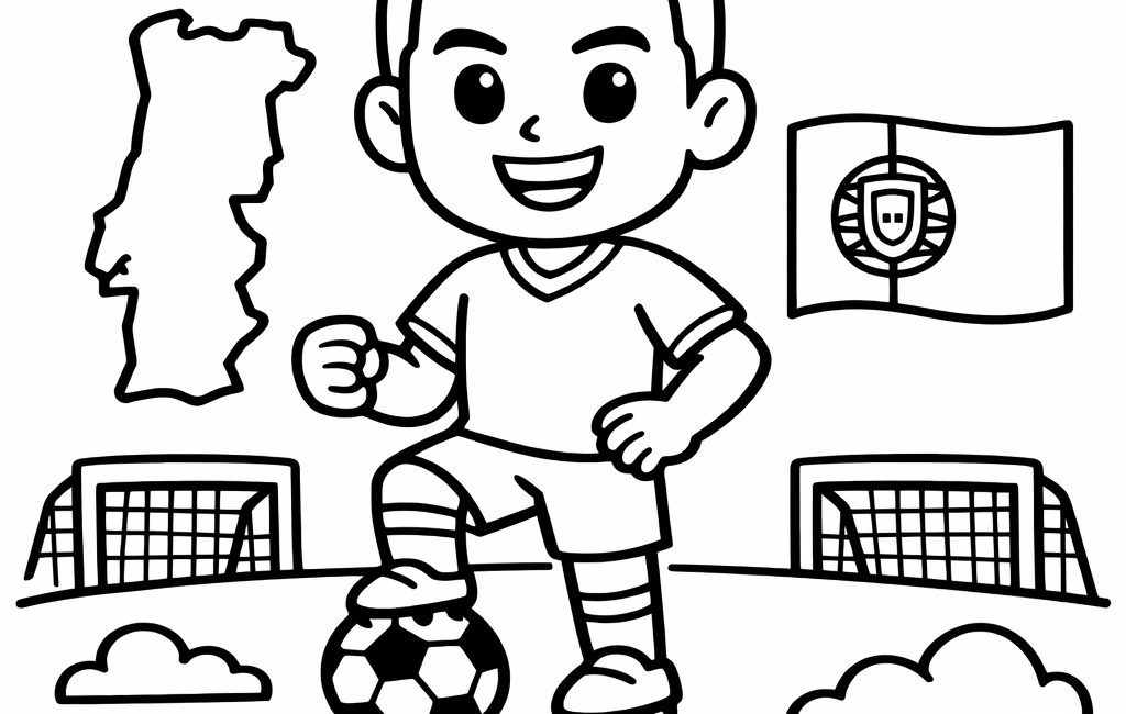 Kolorowanka Ronaldo Portugalia