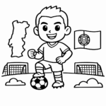 Kolorowanka Ronaldo Portugalia