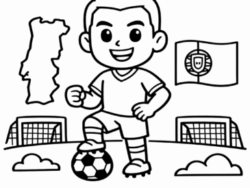 Kolorowanka Ronaldo Portugalia