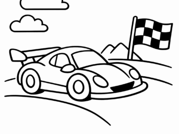 Kolorowanka Samochody Wyścigowe