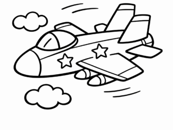 Kolorowanka Samolot Wojskowy