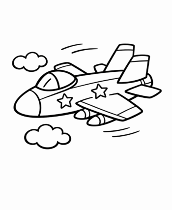 Kolorowanka Samolot Wojskowy